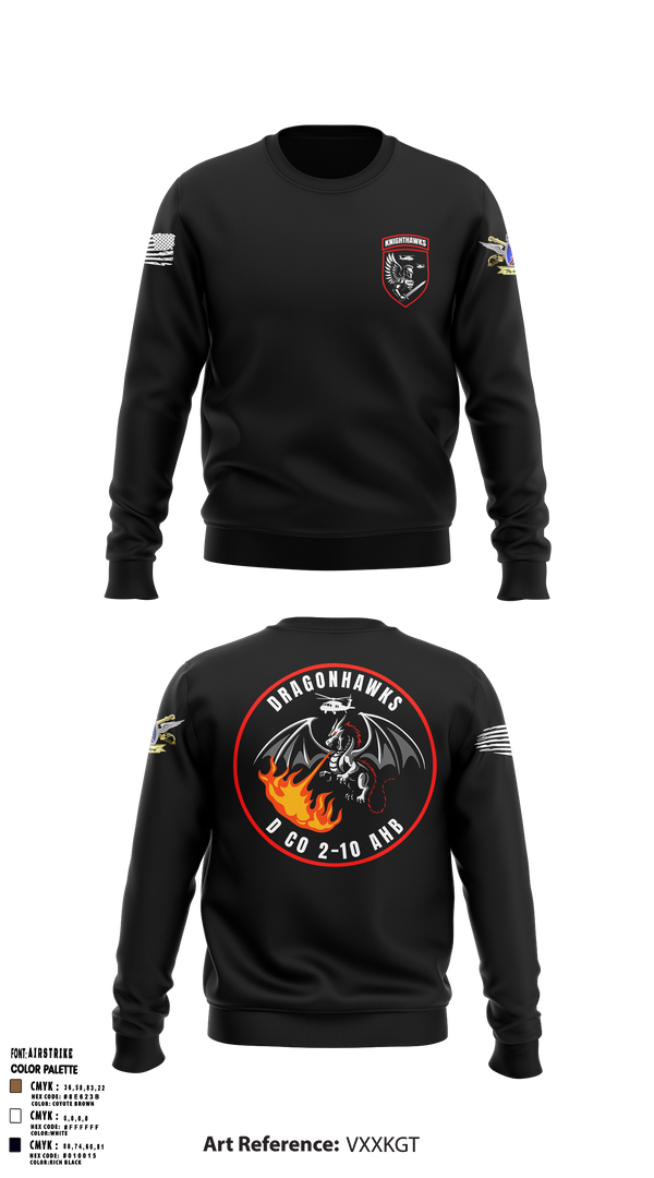 2-10 AHB Knighthawks 14380811 Crew Neck Sweatshirt - 5