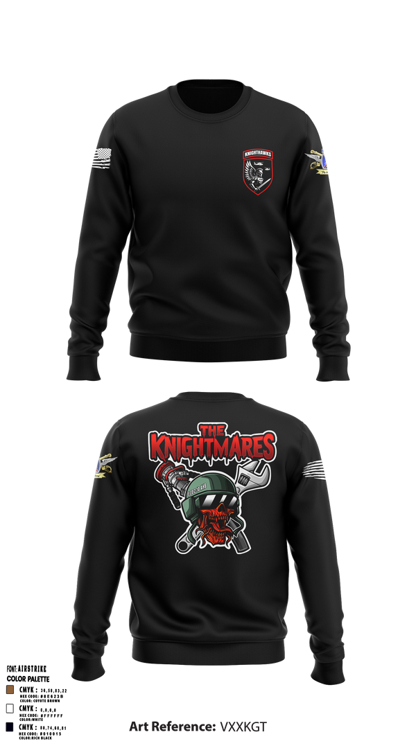 2-10 AHB Knighthawks 14380811 Crew Neck Sweatshirt - 1