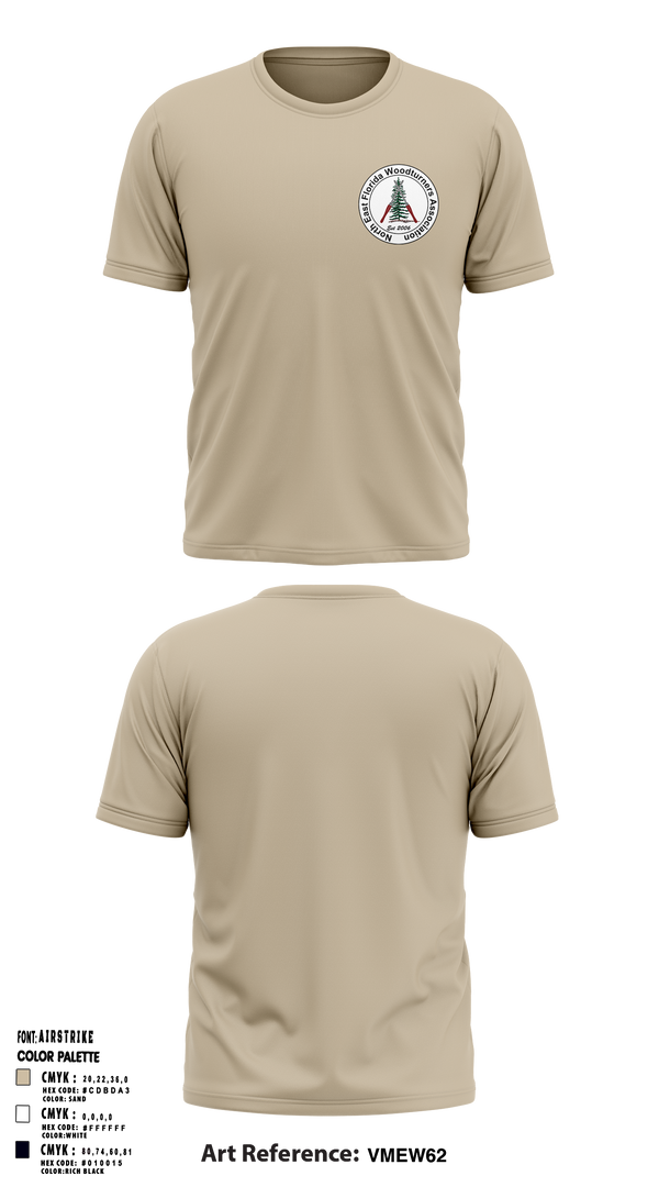 Northeast Florida Woodturning Association 62265388 Old School Cotton Feel Shirt - 1