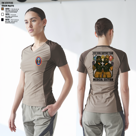 31st Civil Support Team 74906635 Women's Short Sleeve V-neck Shirt - 1