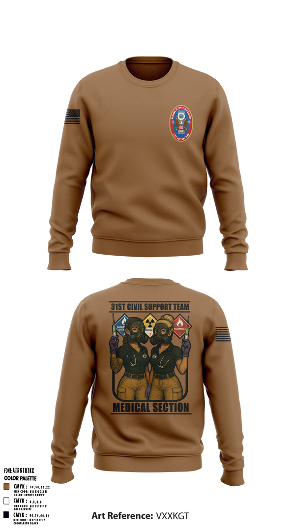 31st Civil Support Team 74906635 Crew Neck Sweatshirt - 3