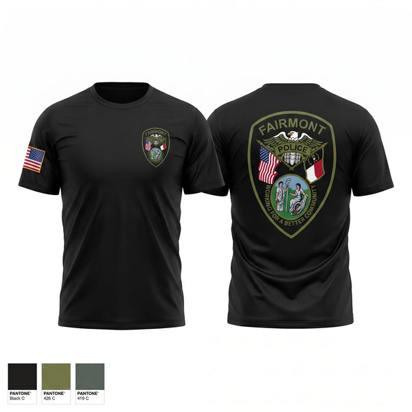 Short Sleeve Performance Shirt, Fairmont Police Department, Police, Teamtime, Team time, sublimation, custom sports apparel, team uniforms, spirit wear, spiritwear, sports uniforms, custom shirts, team store, custom team store, fundraiser sports, apparel fundraiser