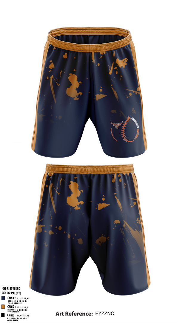 Somerton Toros Baseball 88801798 Athletic Shorts With Pockets - 1