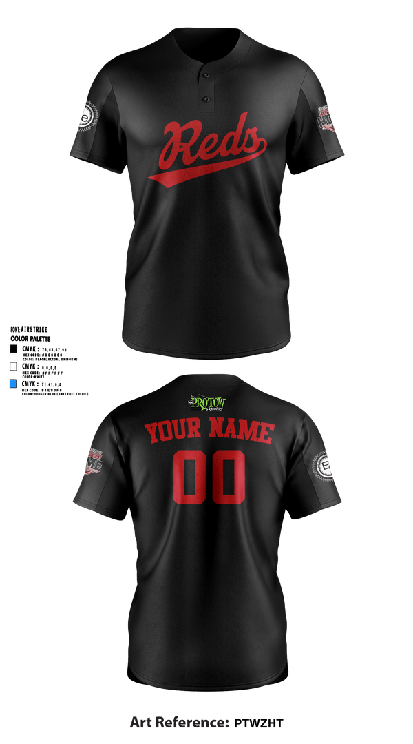 IWV Youth Baseball 15555147 Two Button Softball Jersey - 43