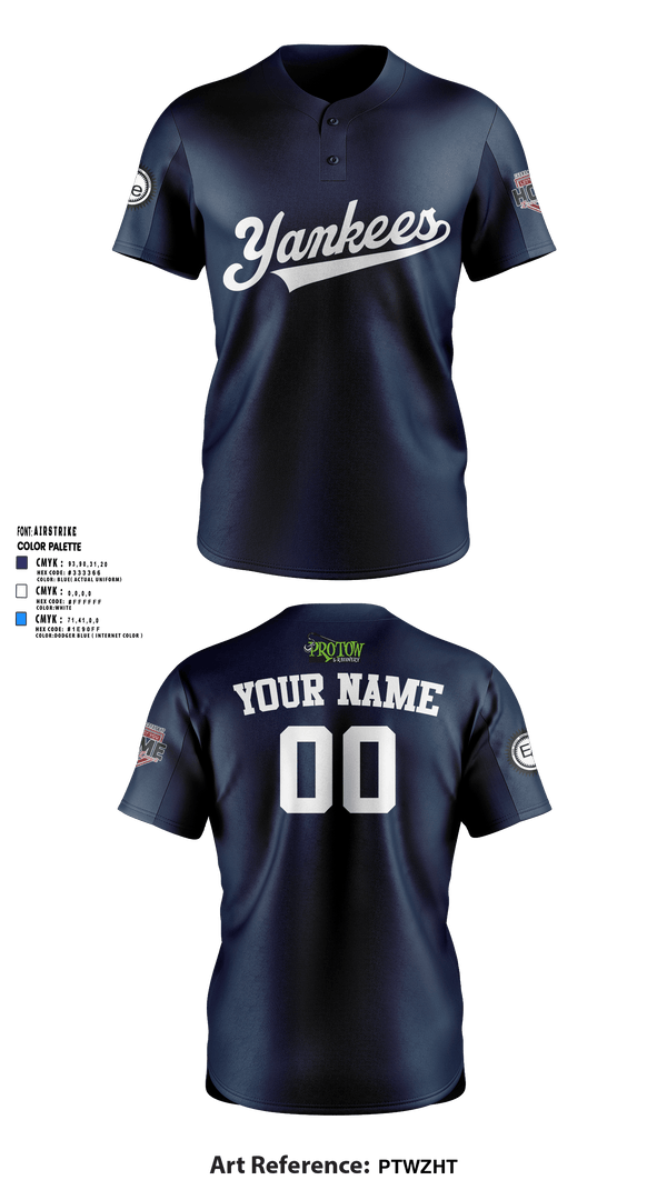 IWV Youth Baseball 15555147 Two Button Softball Jersey - 45