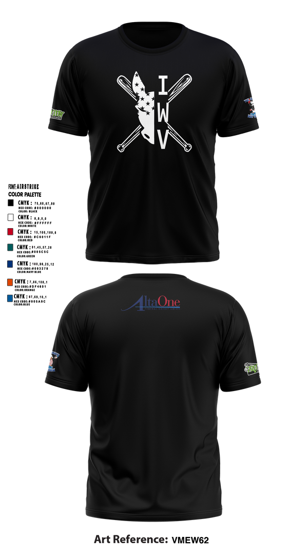 IWV Youth Baseball 15555147 Short Sleeve Performance Shirt - 10