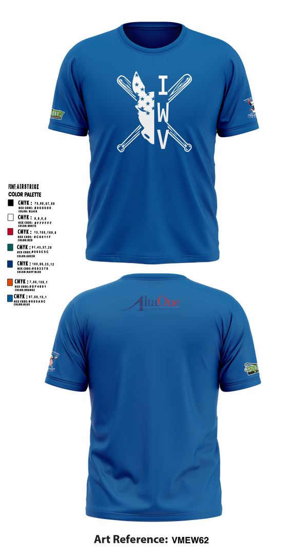 IWV Youth Baseball 15555147 Short Sleeve Performance Shirt - 16