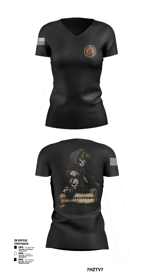 Womens Short Sleeve Vneck Shirt, HHC 2-135th AVN REG, , Teamtime, Team time, sublimation, custom sports apparel, team uniforms, spirit wear, spiritwear, sports uniforms, custom shirts, team store, custom team store, fundraiser sports, apparel fundraiser