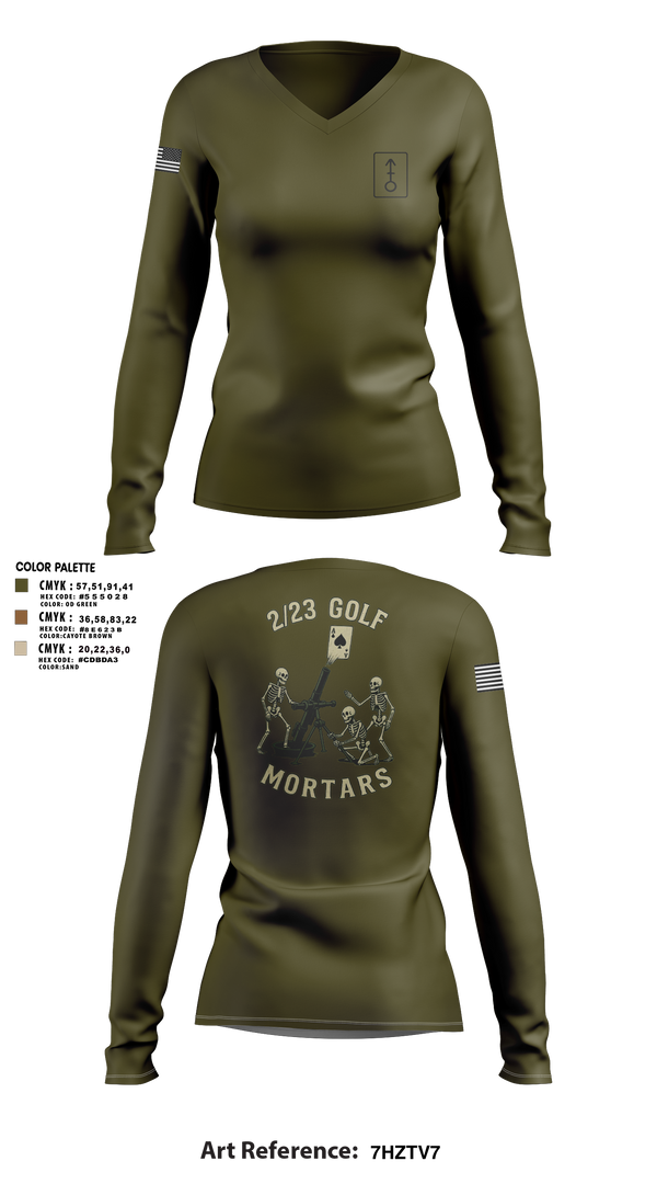 Golf 2439135 Women's Long Sleeve V-neck Shirt -1