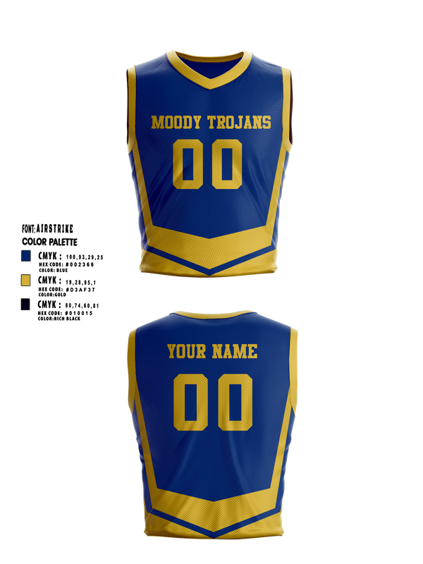 Moody Trojans 61343445 Mens Basketball Jersey - 1