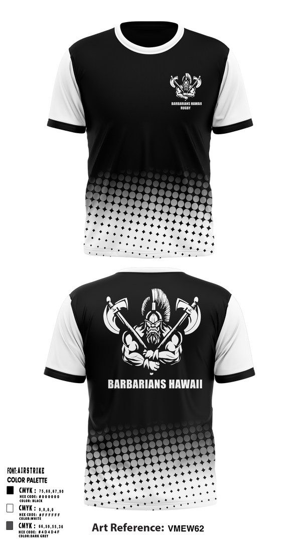 BARBARIANS HAWAII 46086231 Short Sleeve Performance Shirt - 1