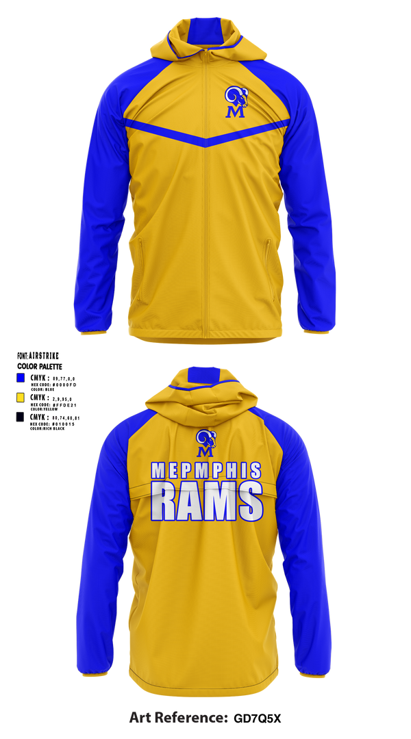 Memphis Rams 44971969 Windbreaker - 1