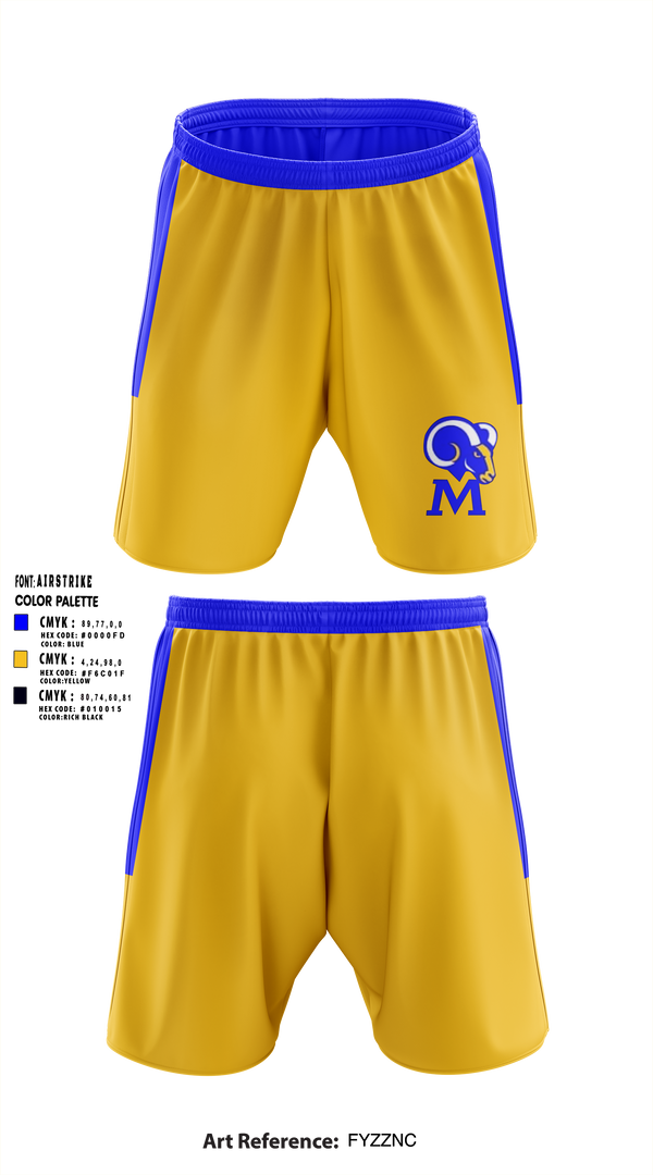 Memphis Rams 44971969 Athletic Shorts With Pockets - 1