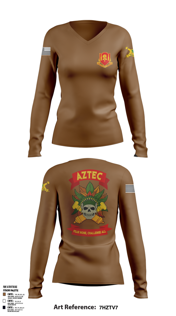 A 3-29 FA Women's Long Sleeve V-neck Shirt - 1