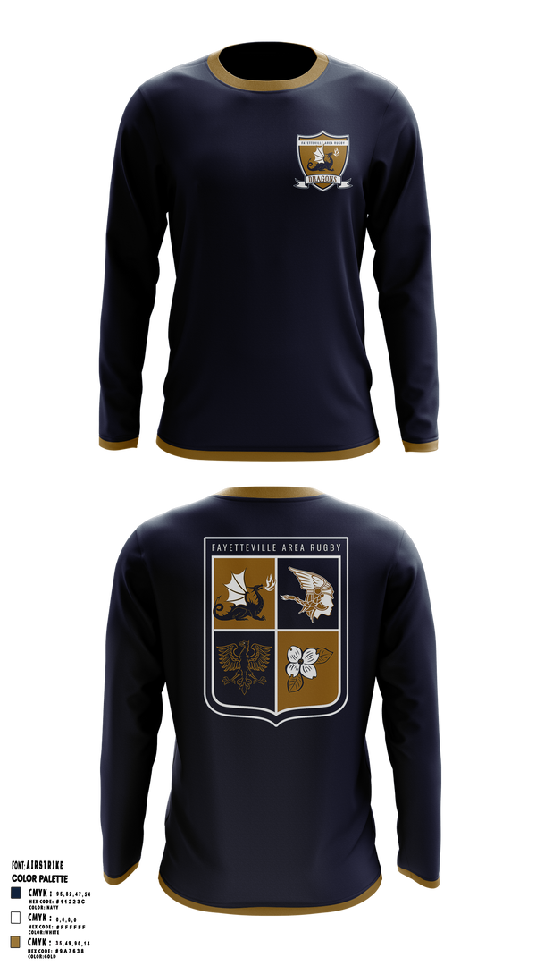Fayetteville Area Rugby Long Sleeve Performance Shirt 1