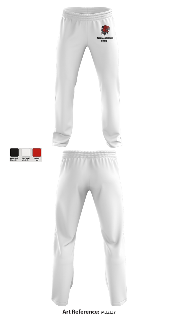 Wauseon Indians Diving 85671842 Sweatpants - 1