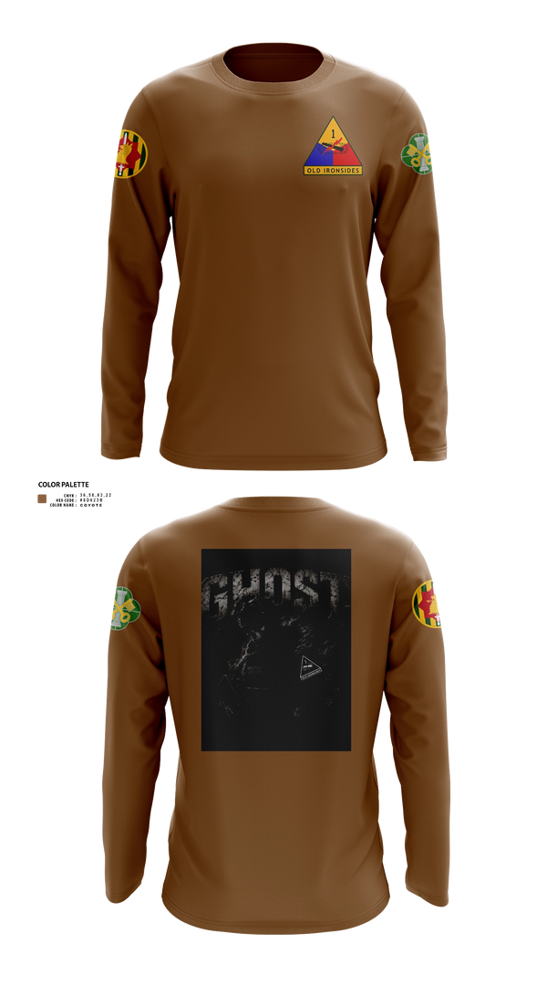 Long Sleeve Performance Shirt, 2ND PLT Ghosts, Army, Teamtime, Team time, sublimation, custom sports apparel, team uniforms, spirit wear, spiritwear, sports uniforms, custom shirts, team store, custom team store, fundraiser sports, apparel fundraiser