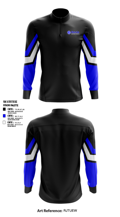 Ravia Middle School Basketball 26724454 Quarter Zip Jacket - 1