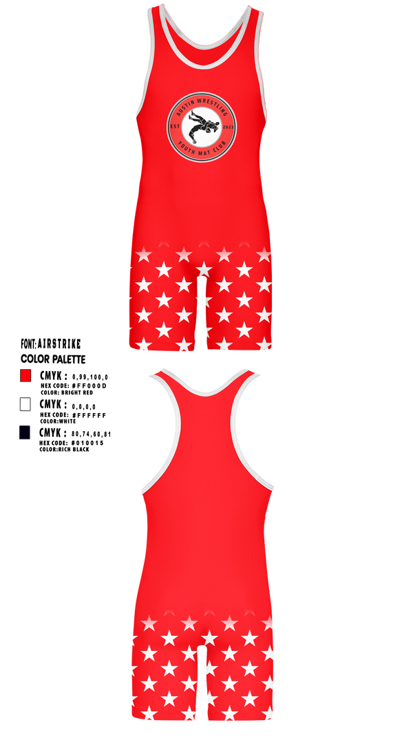 Austin Mat Club 44654120 Wrestling Singlet - 1