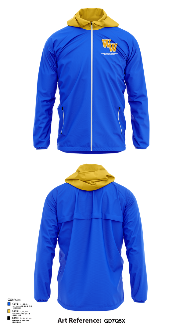 Washington-Wilkes Comprehensive High School Basketball 67951980 Windbreaker - 41