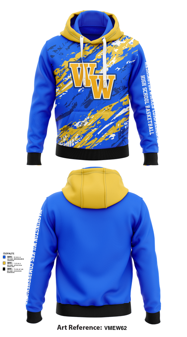 Washington-Wilkes Comprehensive High School Basketball 67951980 Hoodie - 41 (1)