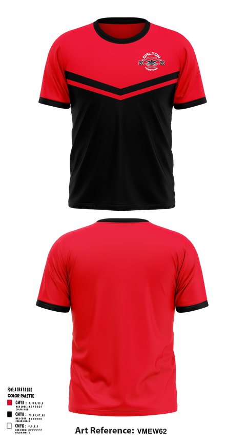 Dalton Junior High School Swimming 21806077 Short Sleeve Performance Shirt - 1