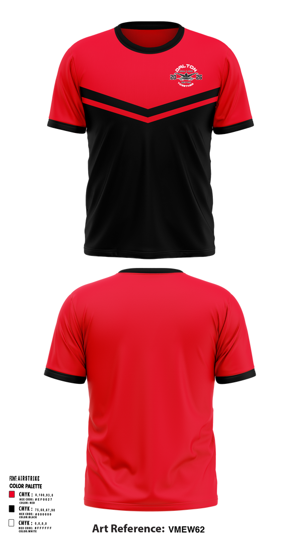 Dalton Junior High School Swimming 21806077 Short Sleeve Performance Shirt - 1