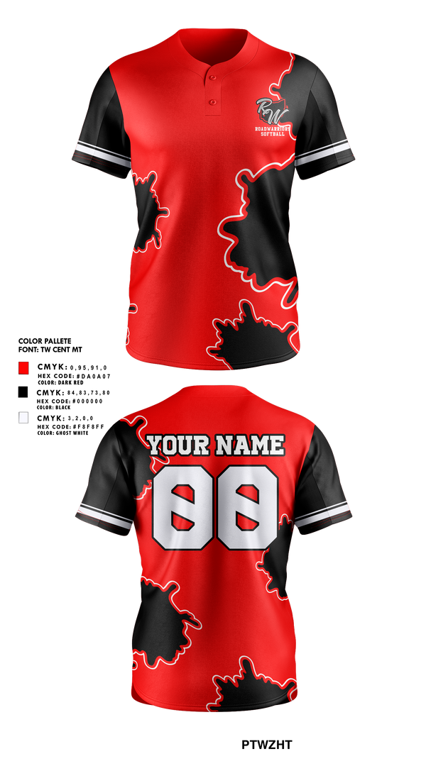 Roadwarriors 73677409 Full Button Softball Jersey - 1