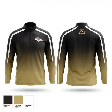 Quarter Zip Jacket, Allen Lady Mustangs, Women's Basketball, Teamtime, Team time, sublimation, custom sports apparel, team uniforms, spirit wear, spiritwear, sports uniforms, custom shirts, team store, custom team store, fundraiser sports, apparel fundraiser