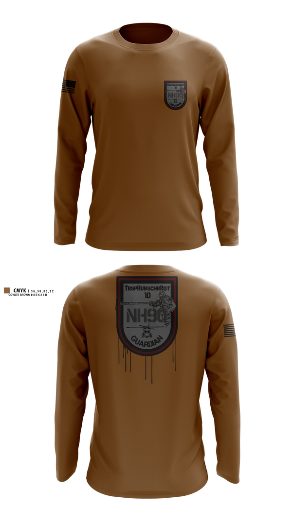 TrspHubschrRgt 10 Long Sleeve Performance Shirt - 1