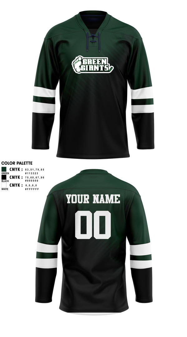 MN Green Giants 85838553 Hockey Jersey - 1