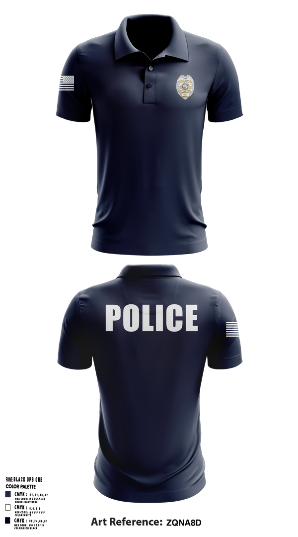North Branch Police Dept. 88916958 Short Sleeve Performance Polo - 2