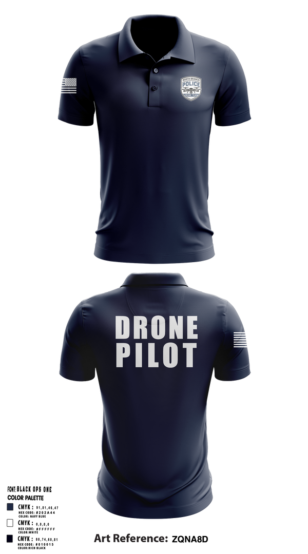 North Branch Police Dept. 88916958 Short Sleeve Performance Polo - 3