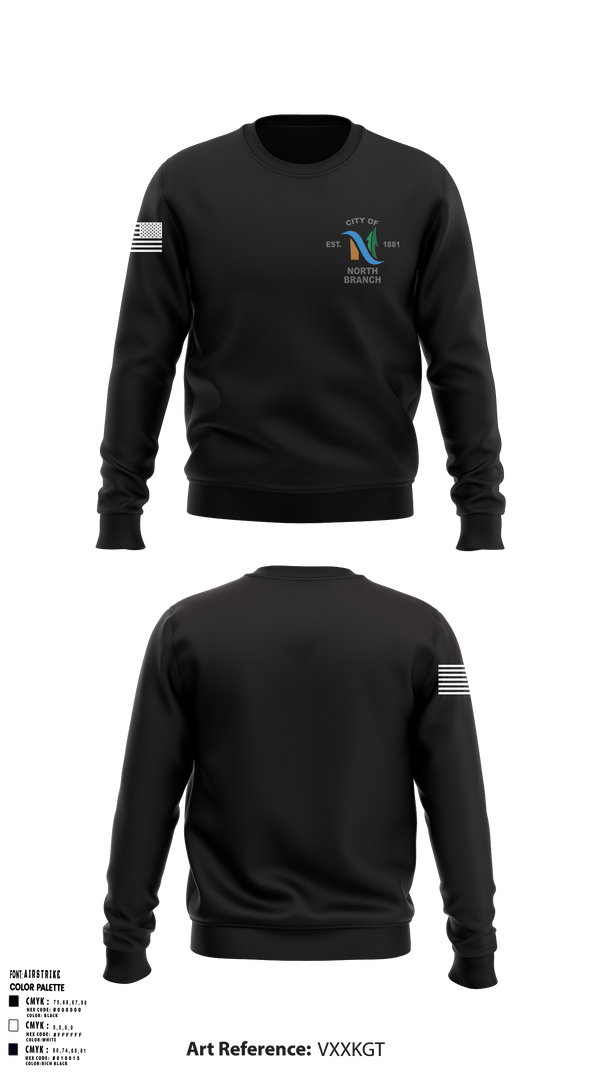 North Branch Police Dept. 88916958 Crew Neck Sweatshirt - 6