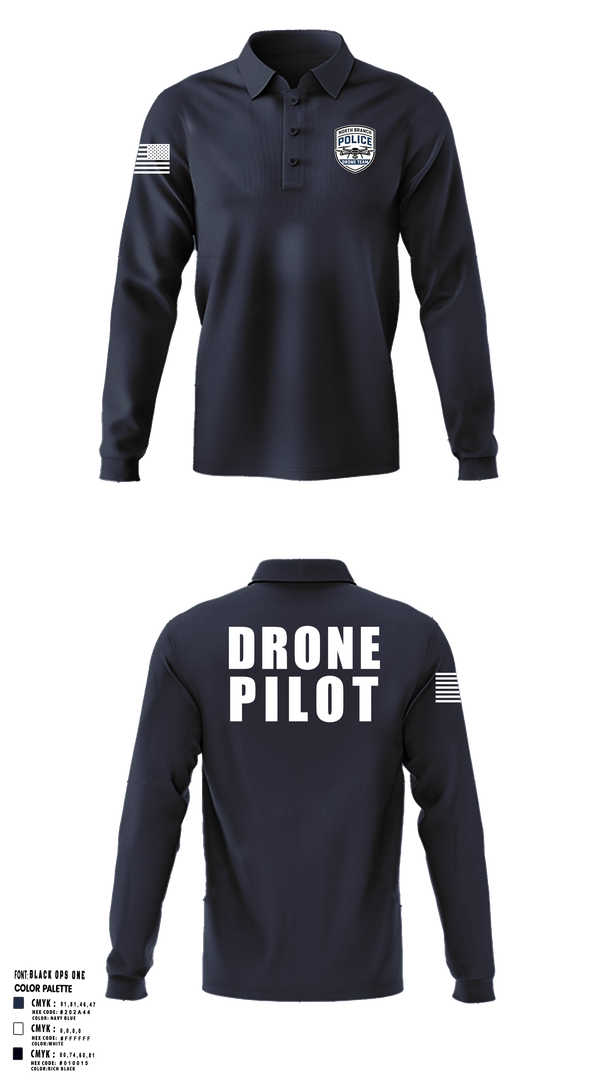 North Branch Police Dept. 88916958 Long Sleeve Performance Polo - 3