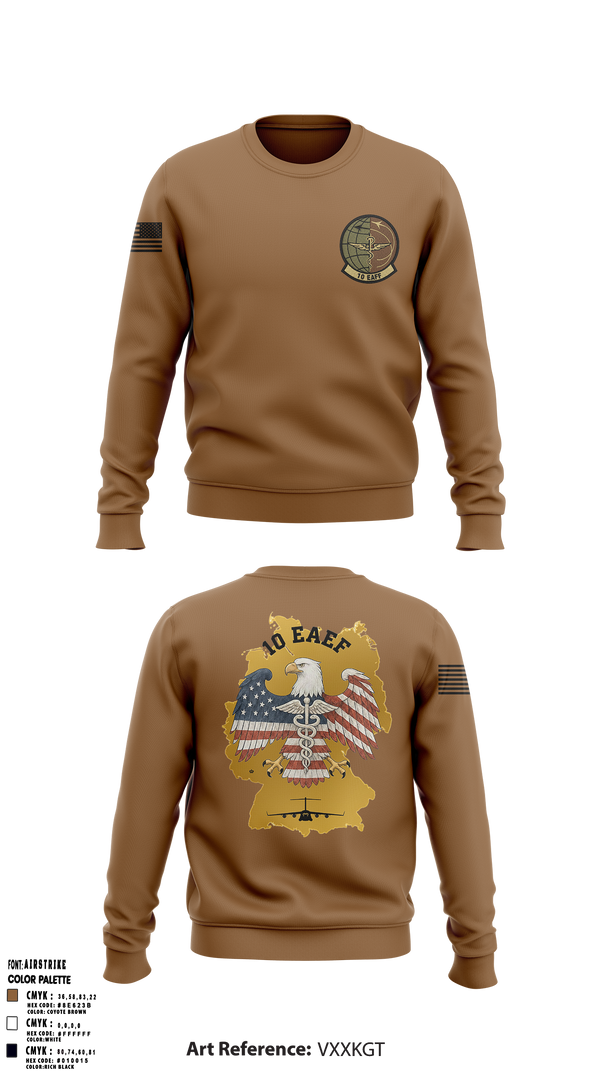 10th Expeditionary Aeromedical Evacuation Flight (10th EAEF/26.1) 21411878 Crew Neck Sweatshirt - 1