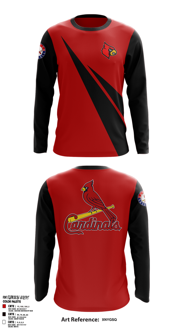 Scott co. Cardinals 41527624 Long Sleeve Performance Shirt 1