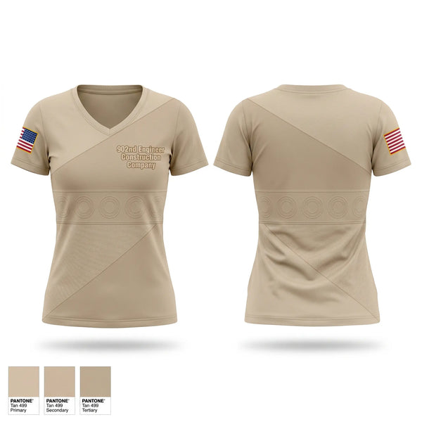 Womens Short Sleeve Vneck Shirt, 902nd Engineer Construction Company, Army, Teamtime, Team time, sublimation, custom sports apparel, team uniforms, spirit wear, spiritwear, sports uniforms, custom shirts, team store, custom team store, fundraiser sports, apparel fundraiser