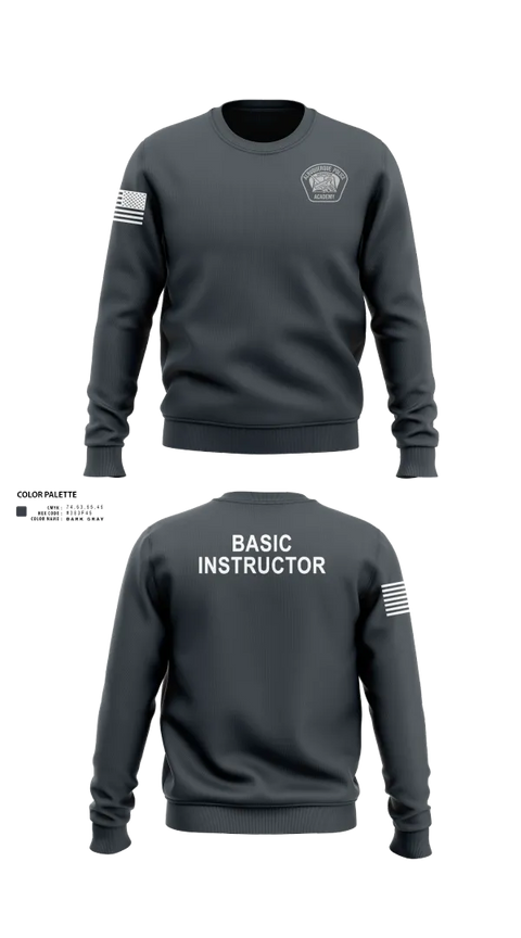 Crew Neck Sweatshirt, Academy- Basic Unit, Police, Teamtime, Team time, sublimation, custom sports apparel, team uniforms, spirit wear, spiritwear, sports uniforms, custom shirts, team store, custom team store, fundraiser sports, apparel fundraiser