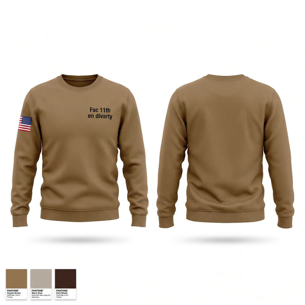 Crew Neck Sweatshirt, Fsc 11th en divarty, Army, Teamtime, Team time, sublimation, custom sports apparel, team uniforms, spirit wear, spiritwear, sports uniforms, custom shirts, team store, custom team store, fundraiser sports, apparel fundraiser