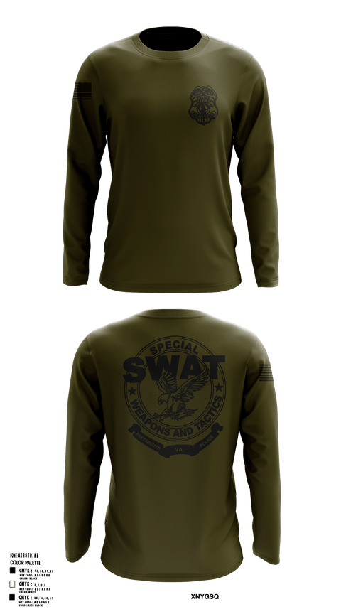 Portsmouth Virginia SWAT Long Sleeve Performance Shirt - 1