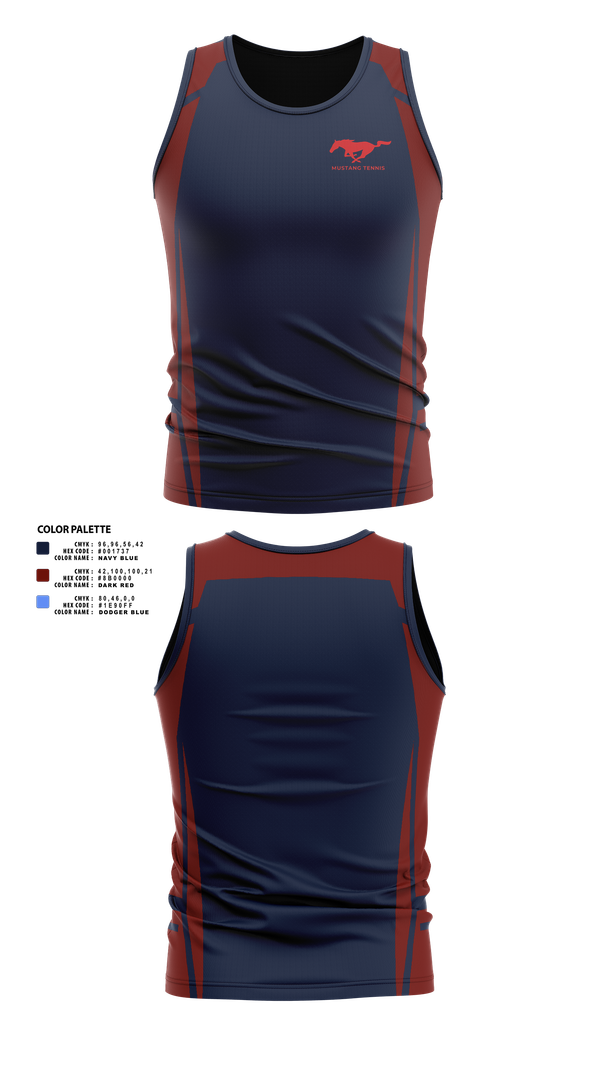 Tank Top, Tulare Western Mustangs, Tennis, Teamtime, Team time, sublimation, custom sports apparel, team uniforms, spirit wear, spiritwear, sports uniforms, custom shirts, team store, custom team store, fundraiser sports, apparel fundraiser