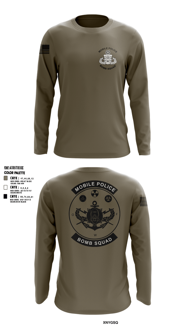 Mobile Police Bomb Squad 47120008 Long Sleeve Performance Shirt - 1