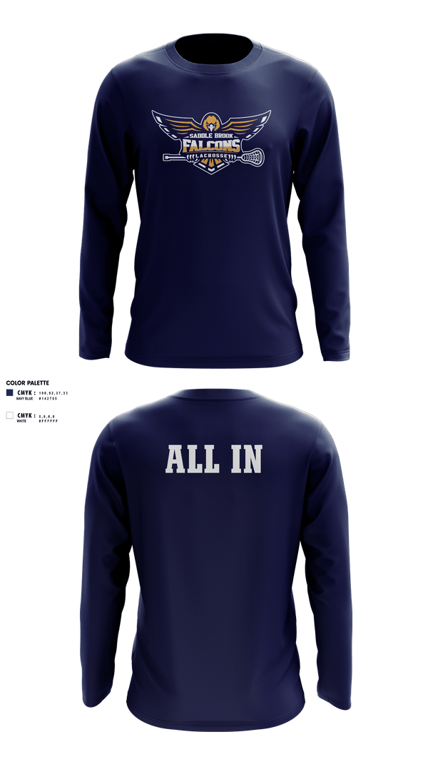 Short Sleeve Performance Shirt, Saddle Brook Falcons Lacrosse, Men's Lacrosse, Teamtime, Team time, sublimation, custom sports apparel, team uniforms, spirit wear, spiritwear, sports uniforms, custom shirts, team store, custom team store, fundraiser sports, apparel fundraiser