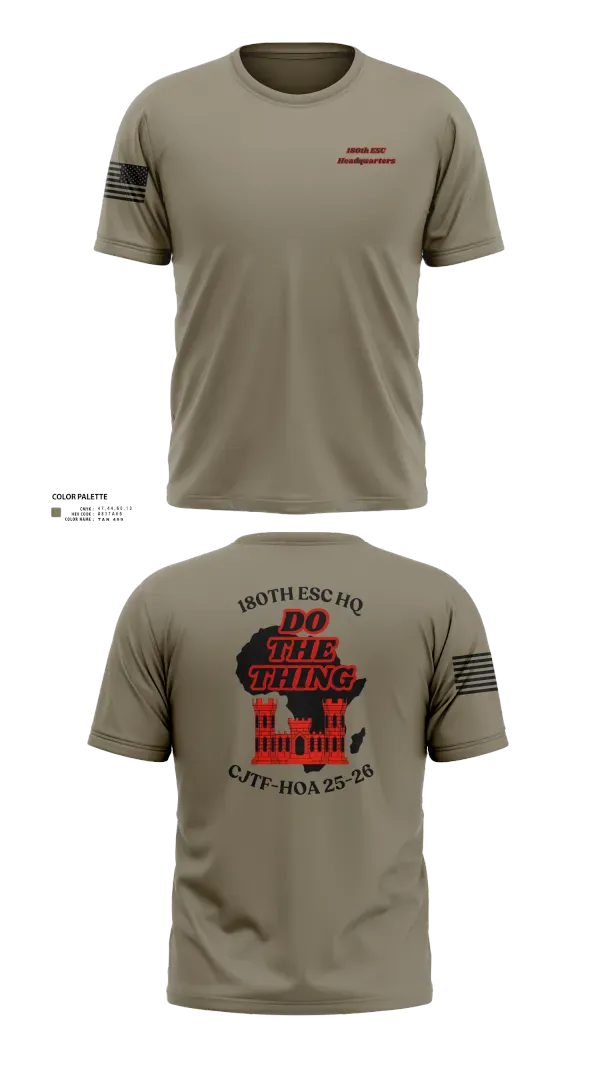 Old School Cotton Feel Shirt, 180th ESC, Army, Teamtime, Team time, sublimation, custom sports apparel, team uniforms, spirit wear, spiritwear, sports uniforms, custom shirts, team store, custom team store, fundraiser sports, apparel fundraiser