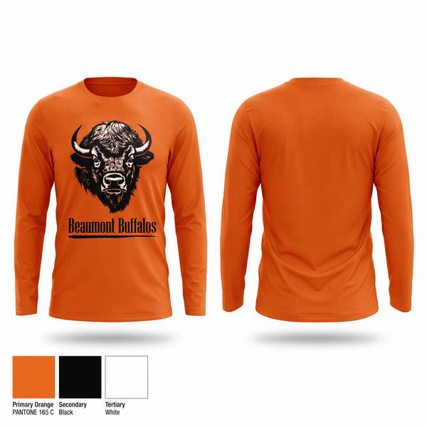 Beaumont Buffaloes 21518540 Long Sleeve Performance Shirt - 1