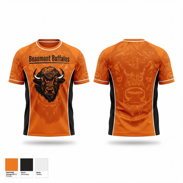 Beaumont Buffaloes 21518540 Old School Cotton Feel Shirt - 1