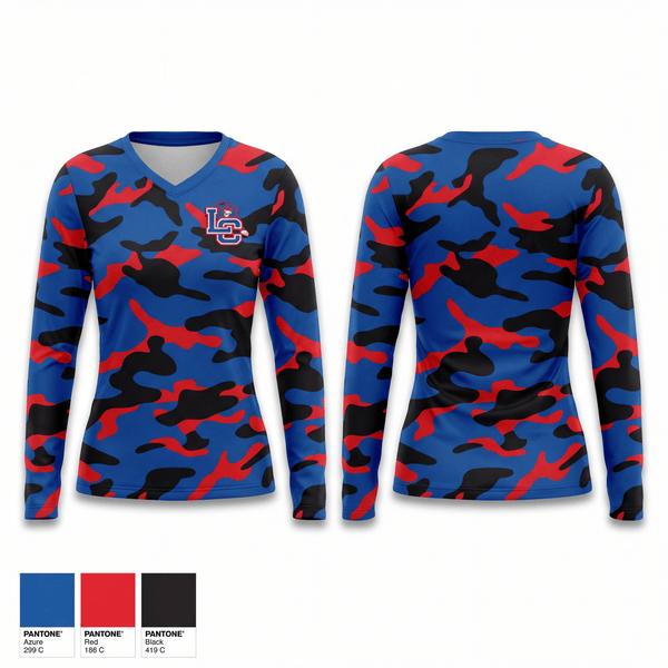 Lewis County Cubs 5528216 Women's Long Sleeve V-neck Shirt - 1
