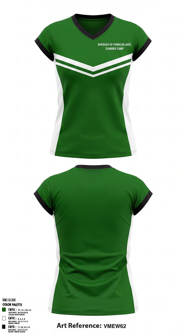 Womens Short Sleeve Vneck Shirt, Borough Of Franklin Lakes Summer Camp, Spirit Store, Teamtime, Team time, sublimation, custom sports apparel, team uniforms, spirit wear, spiritwear, sports uniforms, custom shirts, team store, custom team store, fundraiser sports, apparel fundraiser
