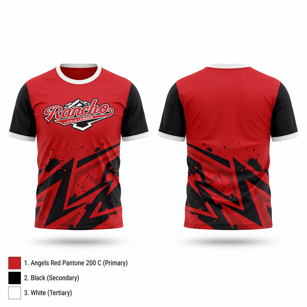 Rancho Little League 34852987 Short Sleeve Performance Shirt - 1